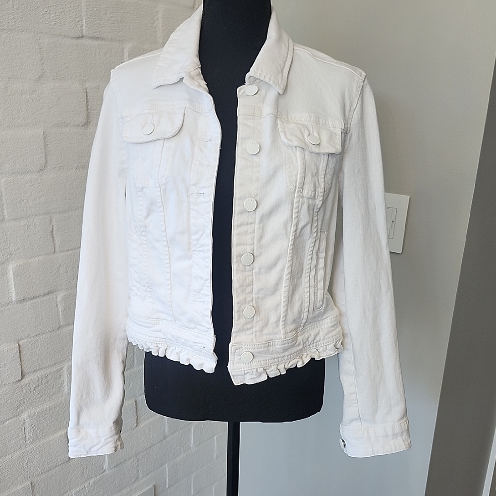 Elle Classic White Jean Jacket